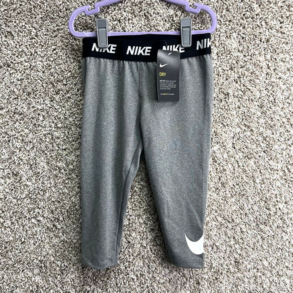 Nike‎ Leggings Girls 6X Carbon Heather Gray Athletic NWT